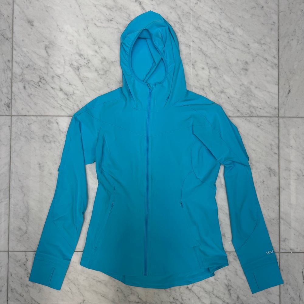 Lululemon Lightweight Shell Hooded Jacket – Blue – Size 8 (New Without Tags)
